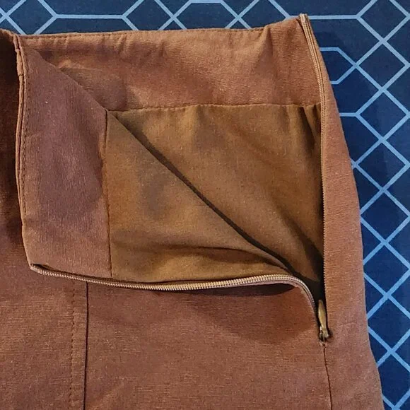 Brown Zara Faux Suede Lace-Up Mini Skirt | XL - Picture 4 of 8